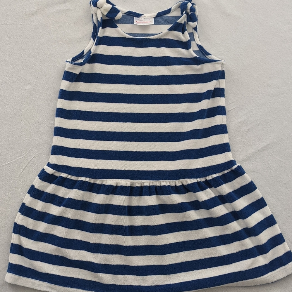 Hanna Andersson swim cover up navy and white size 120